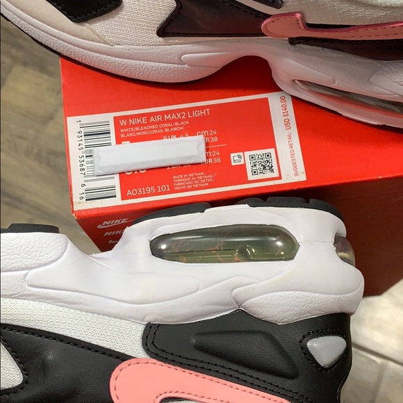 • NIKE AIR MAX2 LIGHT white/bleached coral-black W - Picture 15 of 16